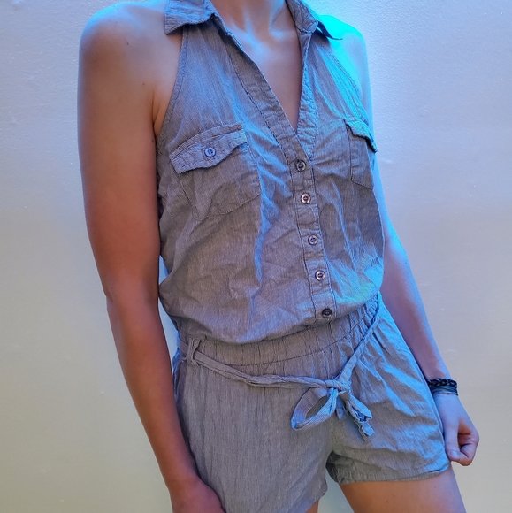 Miley Cyrus - Pinstripe Romper - Picture 1 of 2